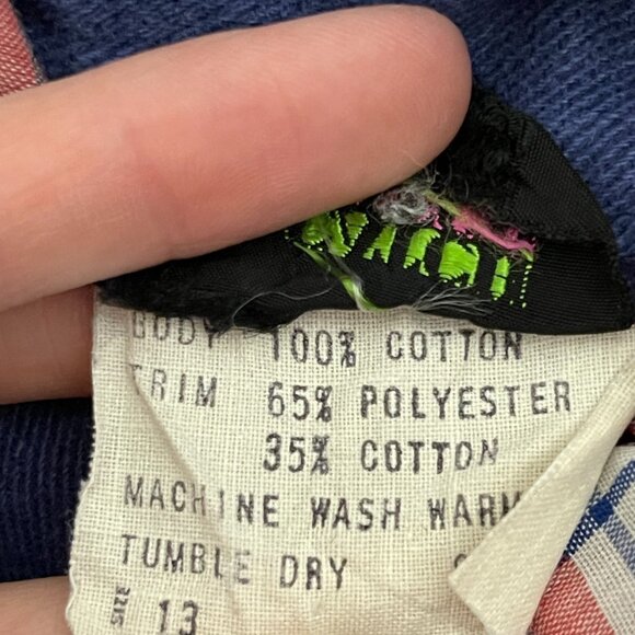 Vtg Women Cottagecore Peasant Trad Wife Overall Soft Denim Plaid Midi Dress 13 - Picture 12 of 13